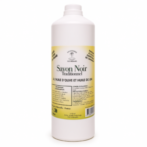 Savon noir liquide à l'huile d'olive et de lin – 1 L – Copeaux de Marseille
